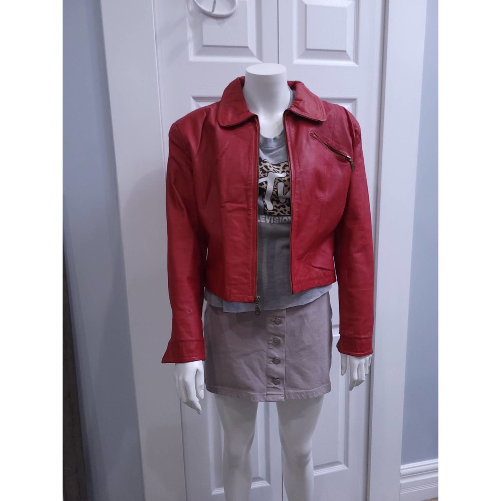 Vintage Leather Jacket Red